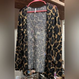 Leopard Cheetah Cardigan with Pockets